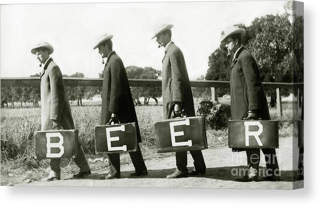 Prohibition Canvas Print featuring the photograph The Beer Boys by Jon Neidert