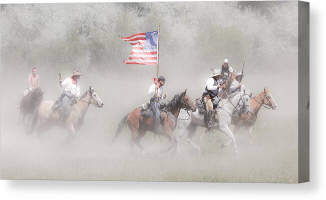 Soldiers Canvas Print featuring the photograph The Charge by Athena Mckinzie