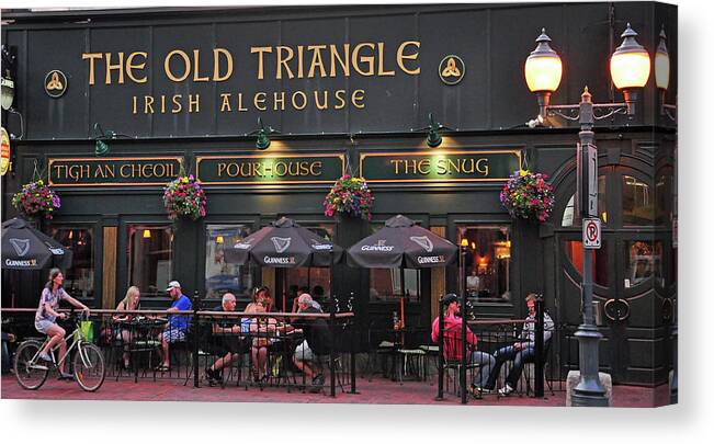 The Old Triangle Canvas Print featuring the photograph The Old Triangle Alehouse by Glenn Gordon