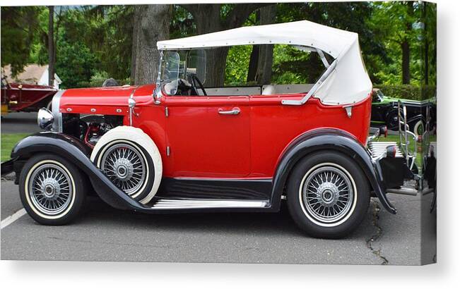 Cars Canvas Print featuring the photograph The Red Convertible by Charles HALL