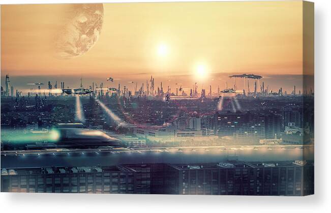 Drawing Canvas Print featuring the photograph Tokyo 3017 by Ponte Ryuurui