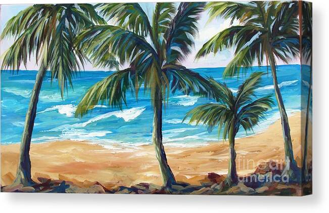 Palms Canvas Print featuring the painting Tropical Palms I by Phyllis Howard