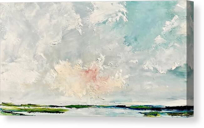 Clouds Canvas Print featuring the painting Untitled by Julia S Powell