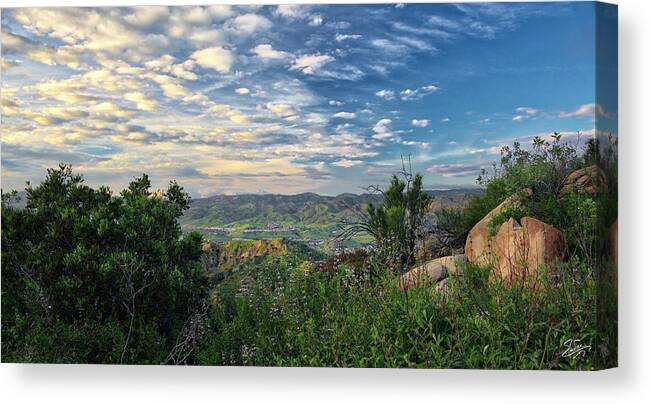 Simi Valley Canvas Print featuring the photograph View Of Simi Valley by Endre Balogh