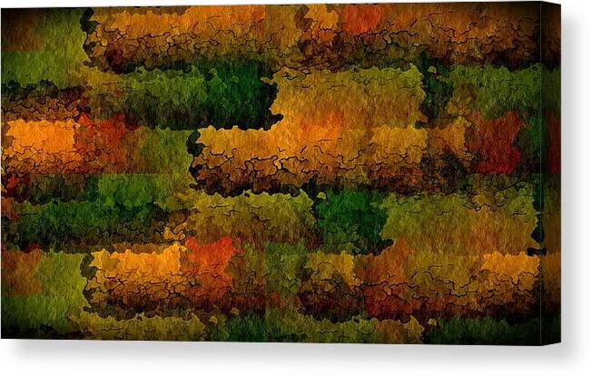 Abstract Canvas Print featuring the digital art Warm Georgia Clay by Terry Mulligan