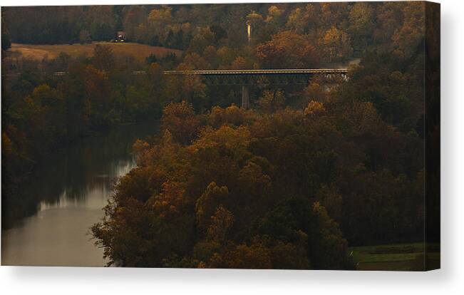 River Canvas Print featuring the photograph White River Foliage by Jonas Wingfield