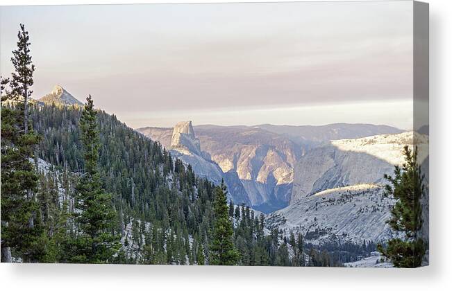 Yosemite Canvas Print featuring the photograph Yosemite Sunrise by Angie Schutt