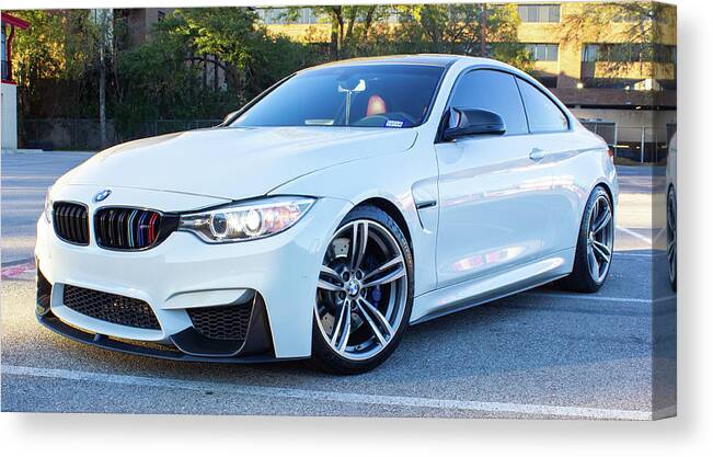 Bmw M4 Canvas Print featuring the photograph Bmw M4 by Rocco Silvestri
