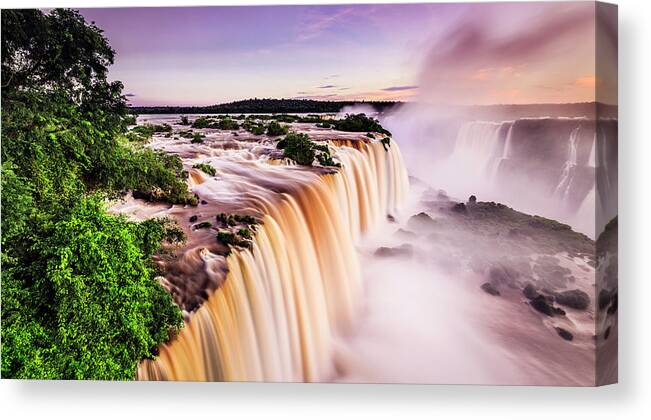 Estock Canvas Print featuring the digital art Iguazu Falls #39 by Antonino Bartuccio