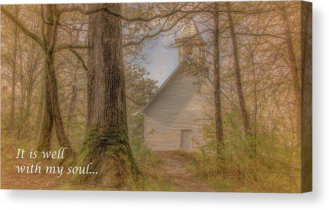 Cades Cove Canvas Print featuring the photograph All is Well by Marcy Wielfaert
