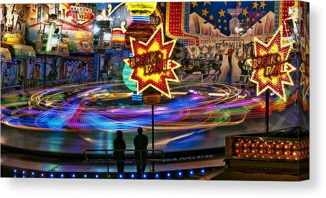Night Canvas Print featuring the photograph Break Dance by Zhecho Planinski / ???? ????????? /