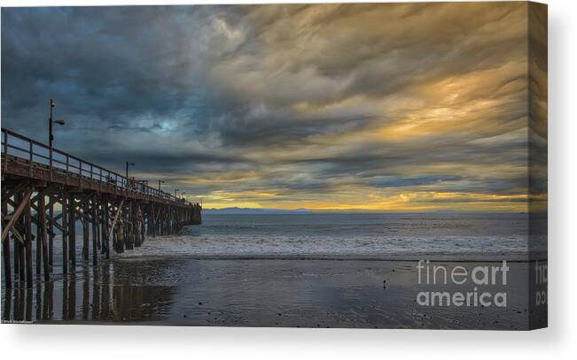 Evening Clouds Canvas Print featuring the photograph Evening Clouds by Mitch Shindelbower