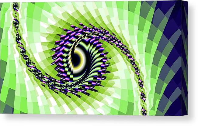 Fantasy Canvas Print featuring the digital art Eye Upon You Green by Don Northup