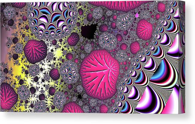 Abstract Canvas Print featuring the digital art Fantasy World Red Modern Art by Don Northup