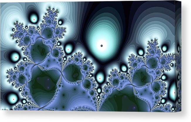 Fractal Canvas Print featuring the digital art Light Blue Magic Meteor by Don Northup