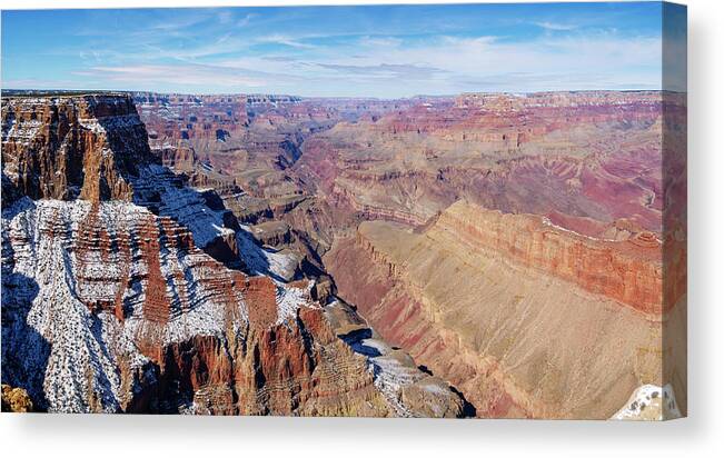American Southwest Canvas Print featuring the photograph Lipan Point Panorama by Todd Bannor