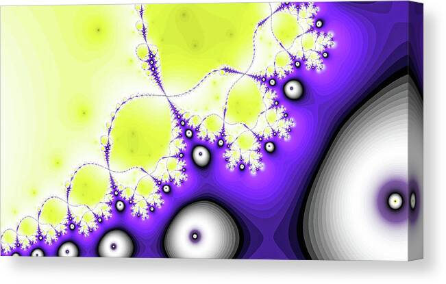 Abstract Canvas Print featuring the digital art Luminous Split Purple by Don Northup