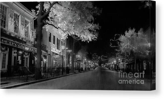 Alexandria Canvas Print featuring the photograph Old Town Glimmer by Phil Cappiali Jr