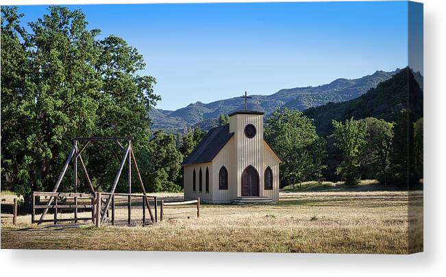 Paramount Ranch Canvas Print featuring the photograph Paramount Ranch Church 4.20.2017 by Gene Parks
