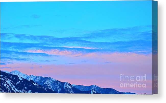 Sunset Canvas Print featuring the photograph Shades of Blue by Dorrene BrownButterfield