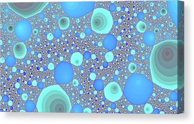 Abstract Canvas Print featuring the digital art Special Moonscape Blue Abstract Fine Art by Don Northup