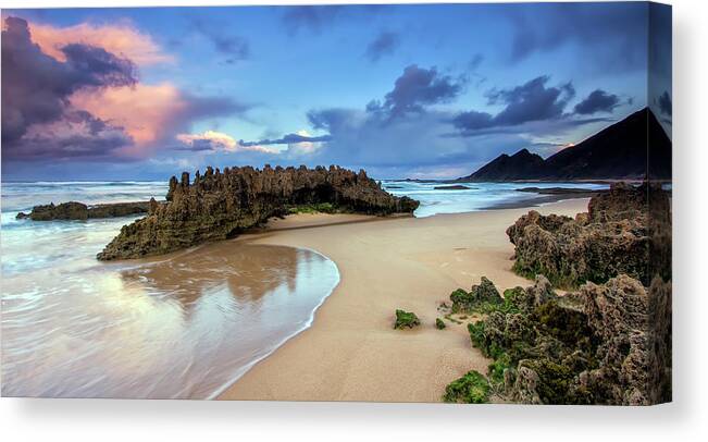 Water's Edge Canvas Print featuring the photograph Stone Age by Luiskurtum Photography