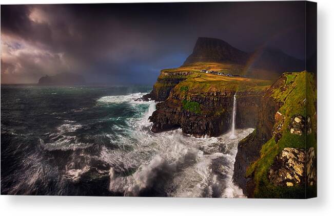 Water Canvas Print featuring the photograph Storm... by Krzysztof Browko