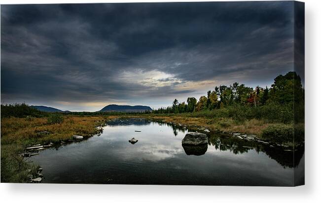 Maine Canvas Print featuring the photograph Stormy Day in Maine by Kevin Schwalbe
