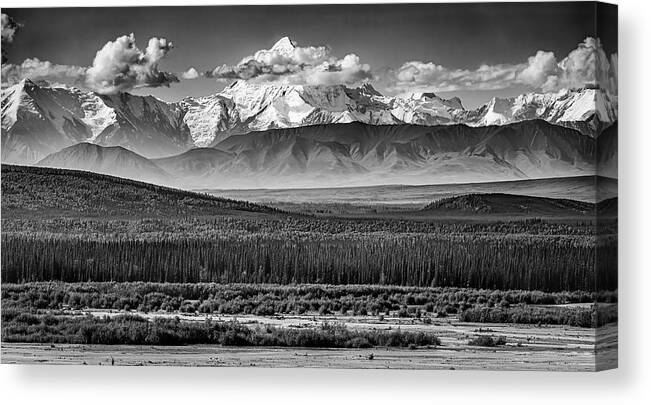 Graphic Canvas Print featuring the photograph The Alaskan Range by Jeffrey C. Sink