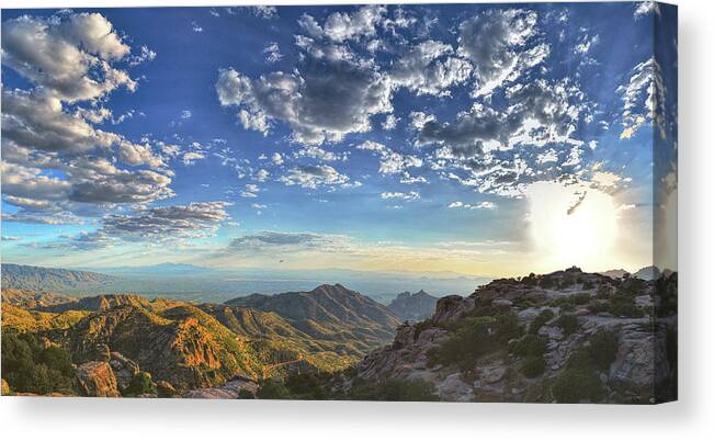 Tucson Canvas Print featuring the photograph Windy Point Super Panorama by Chance Kafka