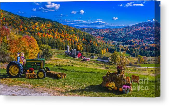 New England Canvas Print featuring the photograph Autumn in Barnet Vermont. #1 by Scenic Vermont Photography