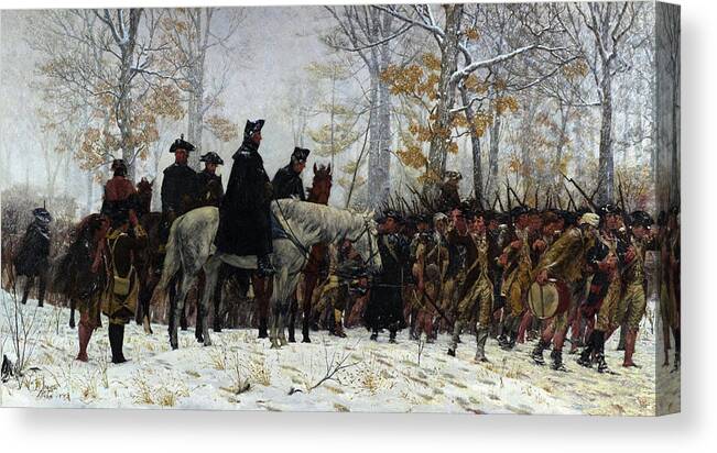 March Canvas Print featuring the painting The March to Valley Forge #1 by William Trego