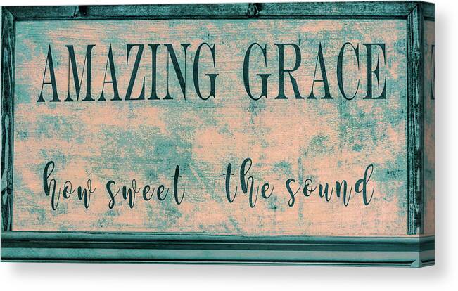 Amazing Grace Canvas Print featuring the photograph Amazing Grace, Blue Tones Version by Marcy Wielfaert