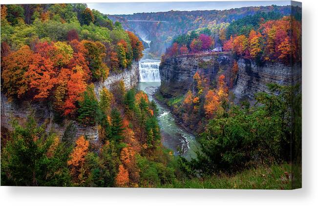 Waterfalls Canvas Print featuring the photograph Autumn Inspiration by Mark Papke