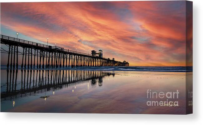 Beach Canvas Print featuring the photograph Big Reflections at Low Tide by David Levin
