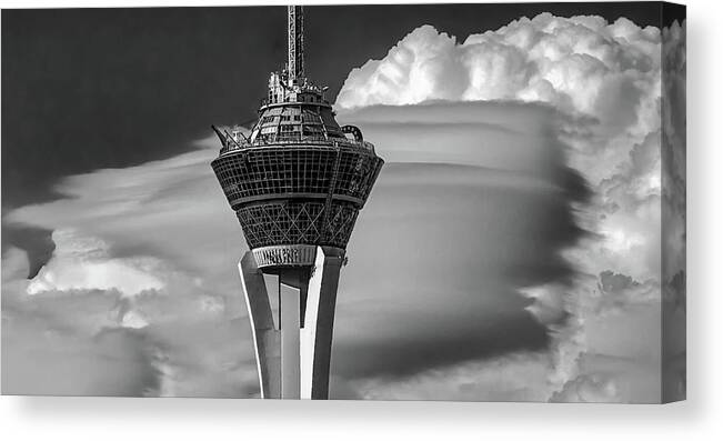Las Canvas Print featuring the photograph Clouds Always Vegas by Michael W Rogers