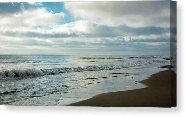 Beaches Canvas Print featuring the photograph Down The Beach by Jamie Pattison