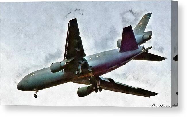 Kc-10 Canvas Print featuring the mixed media Extender by Christopher Reed