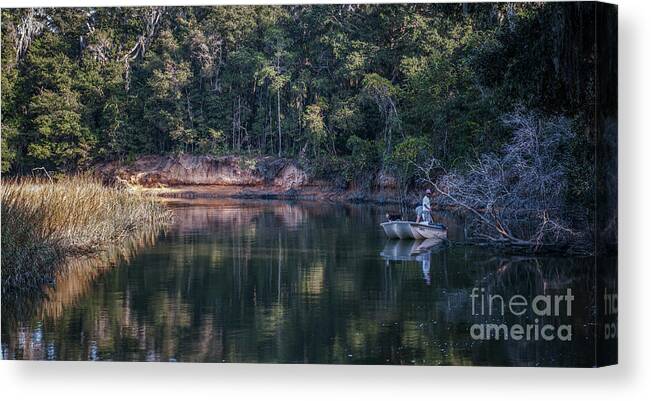 Favorite Fishing Hole Canvas Print featuring the photograph Favorite Fishing Hole - Remley's Point - Charleston South Carolina by Dale Powell