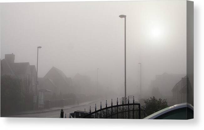 Fog Canvas Print featuring the photograph Foggy Afternoon. by Elena Perelman