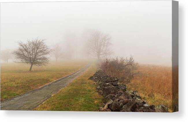 Road Canvas Print featuring the photograph Gettysburg Battlefield 2020 by Amelia Pearn