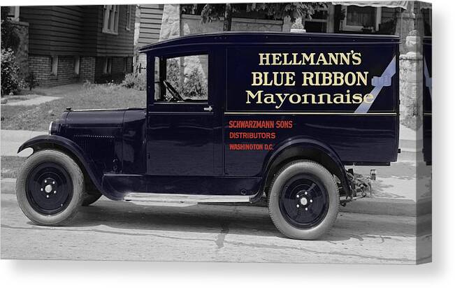 Hellmanns Mayonaisse Canvas Print featuring the photograph Hellmann's Mayonaisse by Andrew Fare