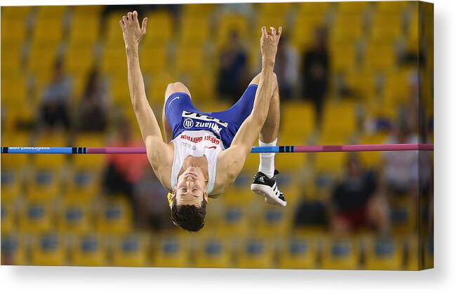 Men's High Jump Canvas Print featuring the photograph IPC Athletics World Championships - Day Nine - Evening Session by Francois Nel