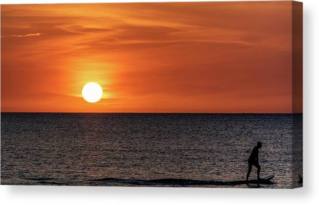 Sunset Canvas Print featuring the photograph It's A Good Life by Pamela McDaniel