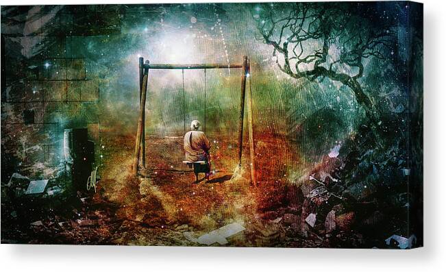 Surreal Canvas Print featuring the digital art Life cycles by Mario Sanchez Nevado