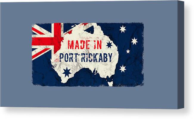 Port Rickaby Canvas Print featuring the digital art Made in Port Rickaby, Australia by TintoDesigns