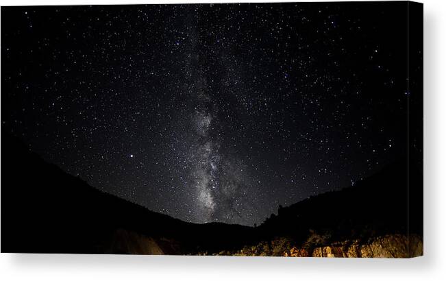 Milky Way Astrophotography Fstop101 Night Sky Stars Canvas Print featuring the photograph Milky Way by Geno Lee