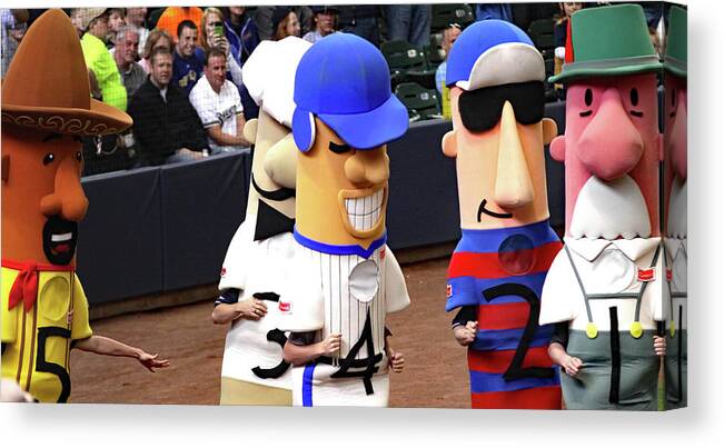 Milwaukee Brewers Racing Sausages #3 Canvas Print / Canvas Art by