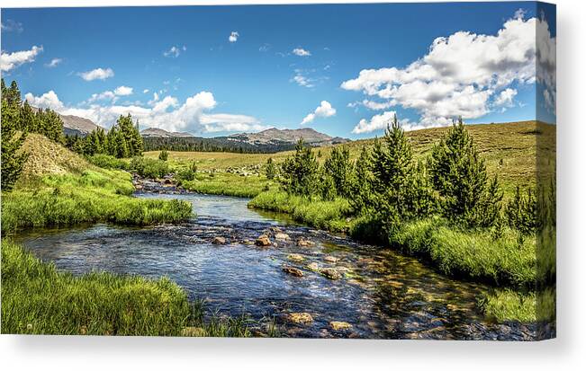  Canvas Print featuring the photograph Mountain Creek by Laura Terriere