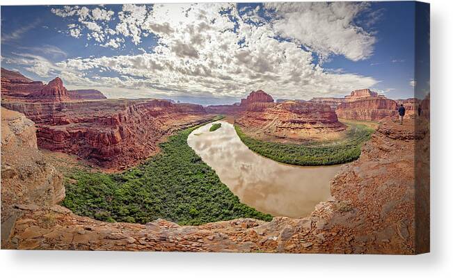 Shafer Trail Canvas Print featuring the photograph November 2022 Goose Neck Bend by Alain Zarinelli